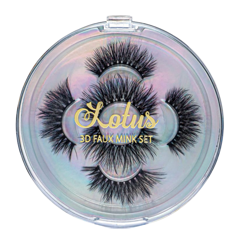 the nice set faux mink lashes false eyelashes lotus lashes packaging
