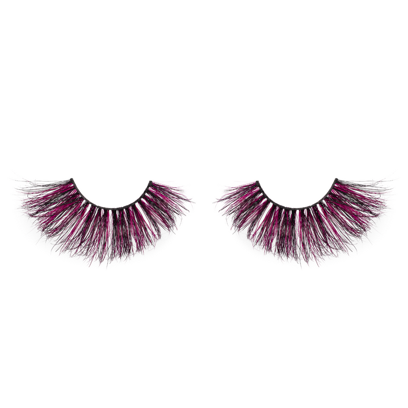 afterglow toxic 25mm colored mink lashes purple false eyelashes lotus lashes