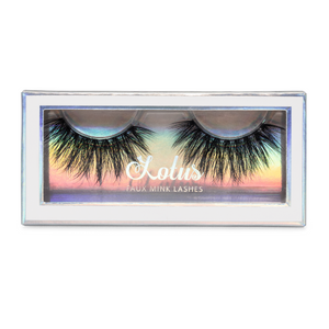 lady lux bombshell 25mm faux mink lashes false eyelashes lotus lashes package