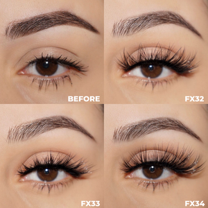 the bali set faux mink lashes false eyelashes lotus lashes before and after