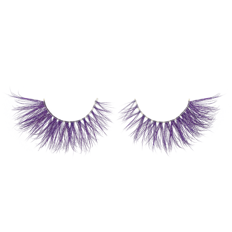 amethyst colored mink lashes afterglow purple lavender mink lashes false eyelashes lotus lashes before after