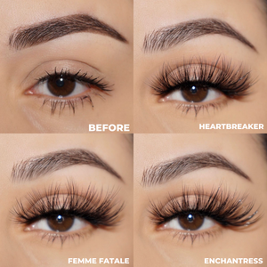 the vegas set 25 mm faux mink lashes false eyelashes lotus lashes before and after