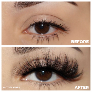 afterglow snatched 3d mink lashes false eyelashes lotus lashes before after