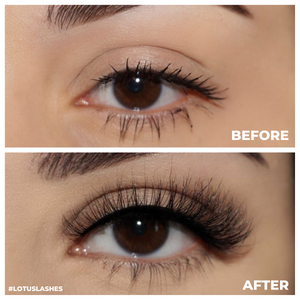 afterglow bliss mink lashes false eyelashes lotus lashes before and after