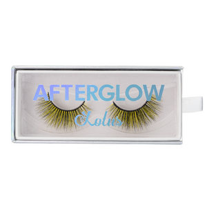 lucent colored mink lashes afterglow yellow mink lashes false eyelashes lotus lashes package