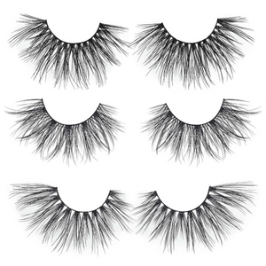 the vegas set 25 mm faux mink lashes false eyelashes lotus lashes our of packaging