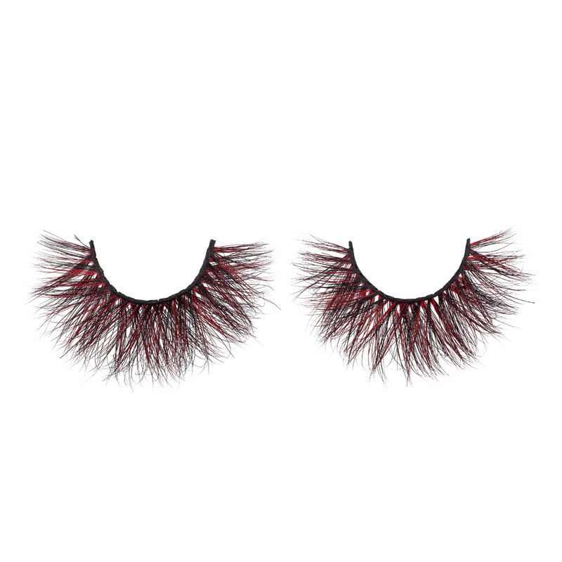 red dragon colored mink lashes afterglow red mink lashes false eyelashes lotus lashes