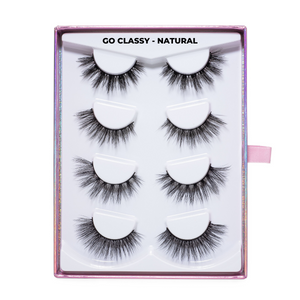 3d silk lash gift sets faux mink lashes false eyelashes lotus lashes holiday gift sets go classy natural