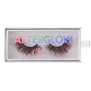 red dragon colored mink lashes afterglow red mink lashes false eyelashes lotus lashes package