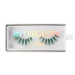 afterglow colored mink lashes rich bish green light brown false eyelashes lotus lashes in packaging