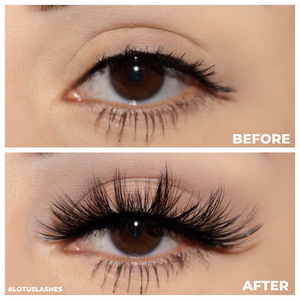 No. FX21 faux mink lashes false eyelashes lotus lashes before and after