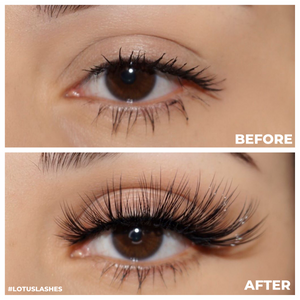 No. FX34 faux mink lashes false eyelashes lotus lashes before and after