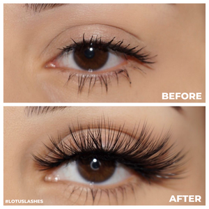 No. FX6 faux mink lashes vegan lotus lashes before and after