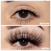 goddess 25 mm faux mink lashes false eyelashes lotus lashes before and after