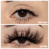 pin-up 25 mm faux mink lashes false eyelashes lotus lashes before and after