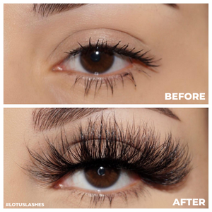 afterglow 25mm extra mink lashes false eyelashes before after