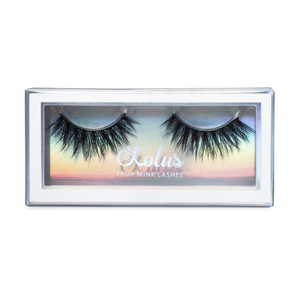 No. FX1 faux mink lashes vegan lotus lashes in packaging