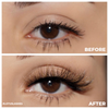 afterglow colored mink lashes glitch light brown lotus lashes before and after