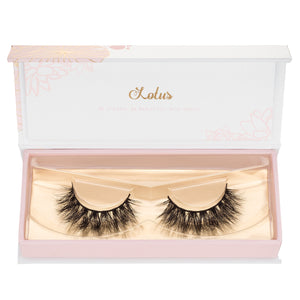 no. 510 3D mink lashes luxury lashes lotus lashes v pattern in packaging