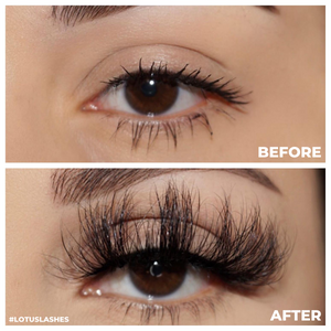 afterglow 25mm my way mink lashes false eyelashes before after