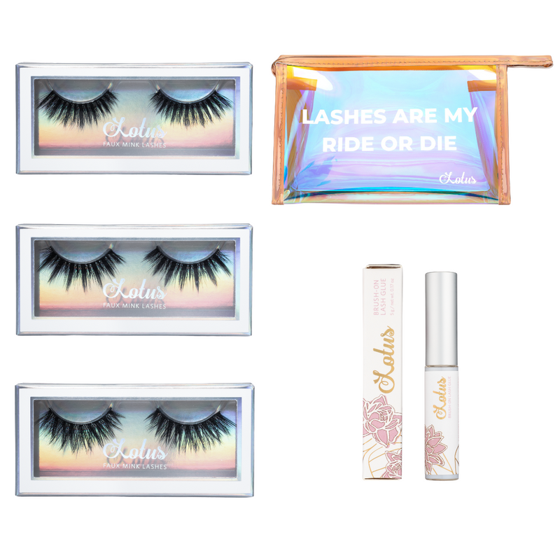 lotus lashes street chic natural faux mink lash false eyelashes bundle