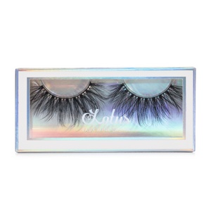 Seductive faux mink lashes vegan lotus lashes in packaging