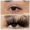 afterglow 25mm shade mink lashes false eyelashes before after