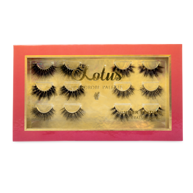 summer lashdrobe palette silk false eyelashes faux mink lashes lotus lashes