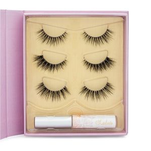 All of Me Lash Kit 3D Invisible clear band mink lashes lotus lashes close up