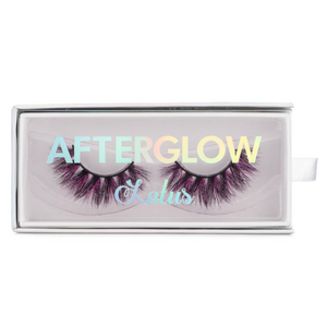 afterglow edm colored mink lashes purple mink eyelashes lotus lashes in package