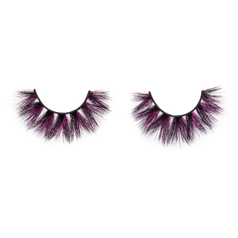 afterglow edm colored mink lashes purple mink eyelashes lotus lashes