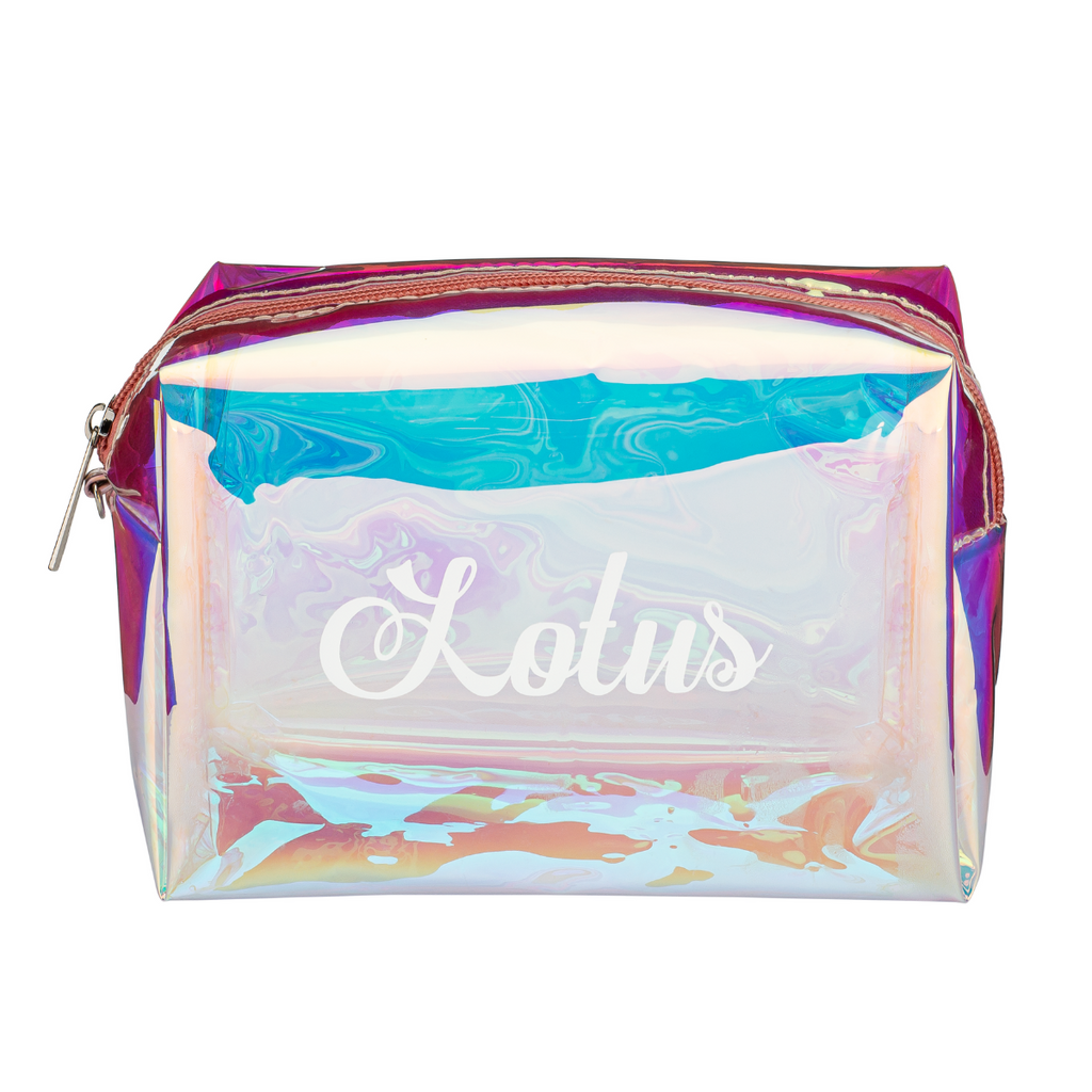 LOGO HOLOGRAPHIC MAKEUP BAG