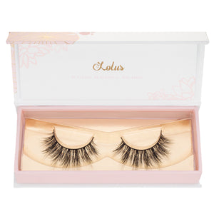 no. 410 mink lashes luxury lashes lotus lashes doll eyed in packaging