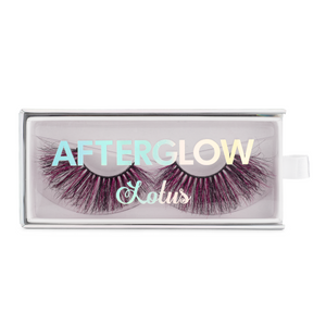 afterglow toxic 25mm colored mink lashes purple false eyelashes lotus lashes in package