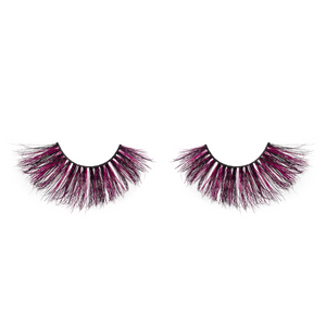 afterglow toxic 25mm colored mink lashes purple false eyelashes lotus lashes