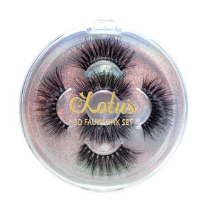 the vegas set 25 mm faux mink lashes false eyelashes lotus lashes in packaging